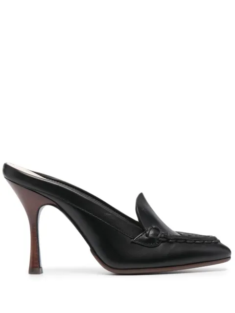 Tod's mules estilo mocasines con costuras a manos