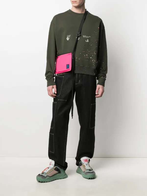 off white paint splatter crewneck