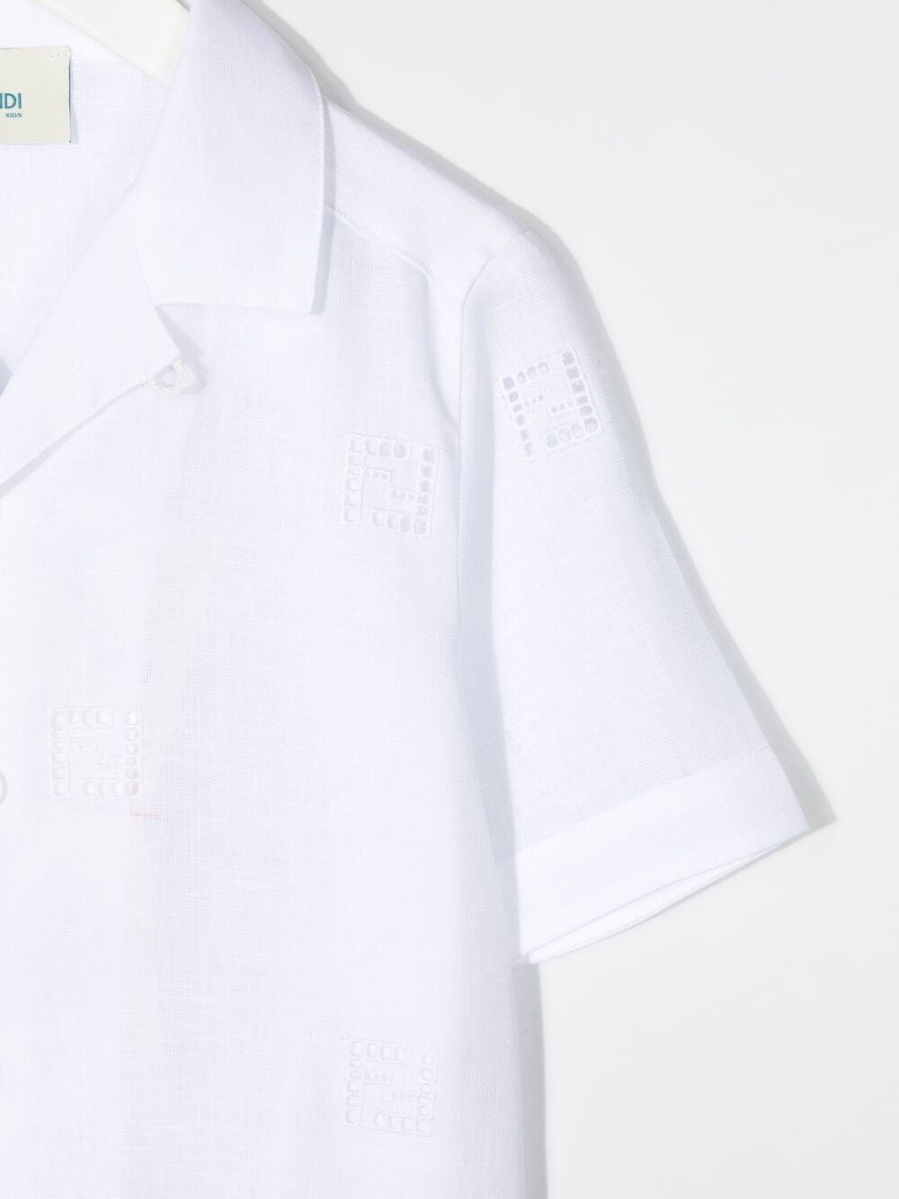 Shop Fendi Ff Monogram Pattern Shirt In White