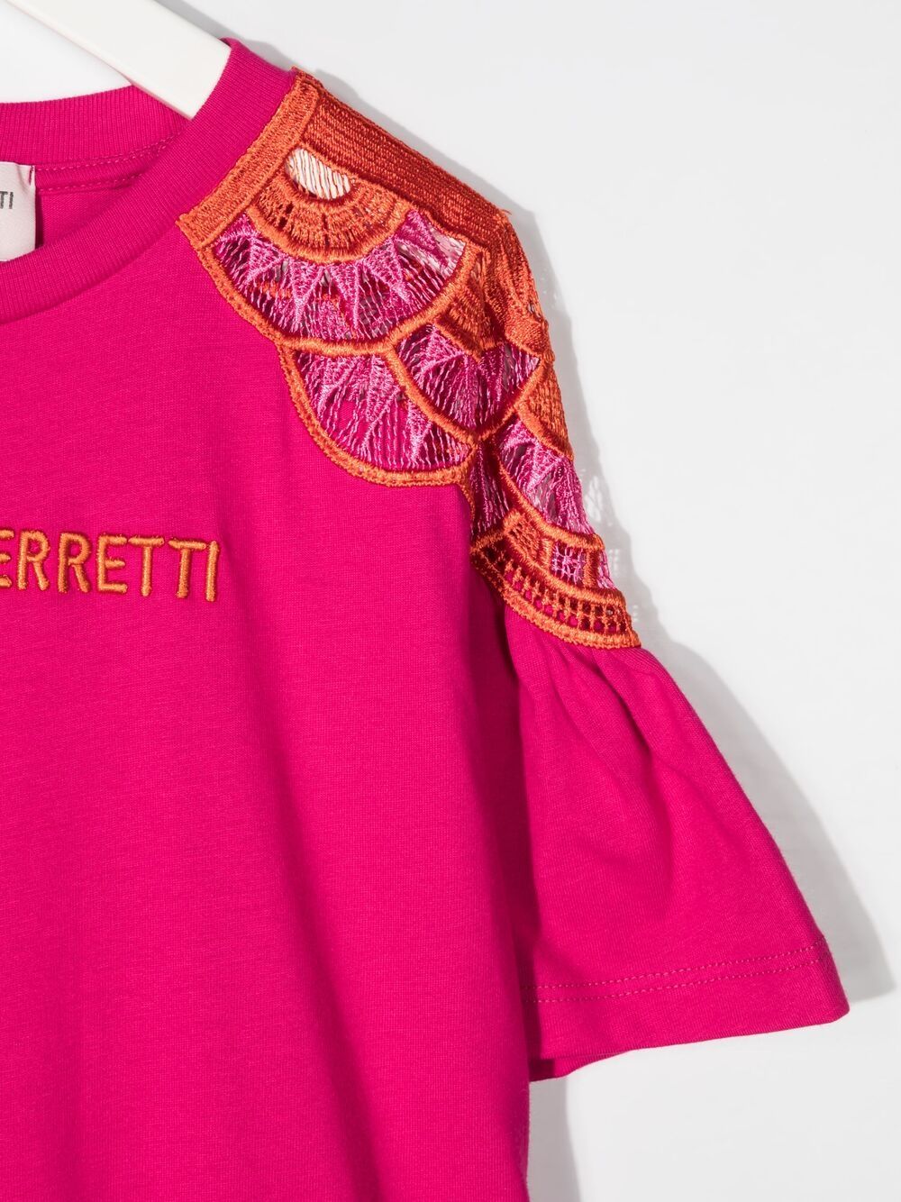 фото Alberta ferretti kids платье с вышитым логотипом