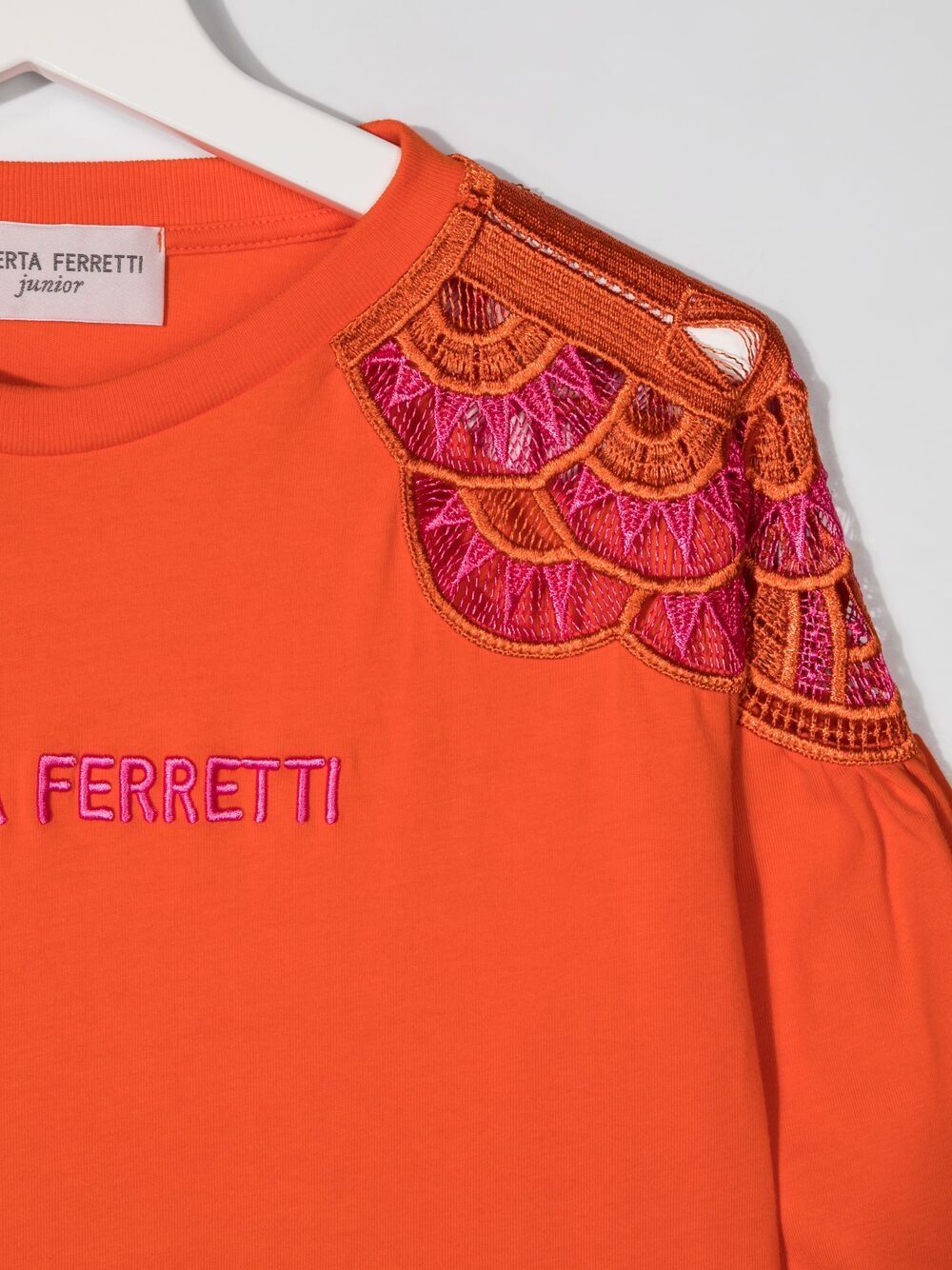 фото Alberta ferretti kids футболка с вышитым логотипом