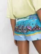 Versace shell-print silk shorts