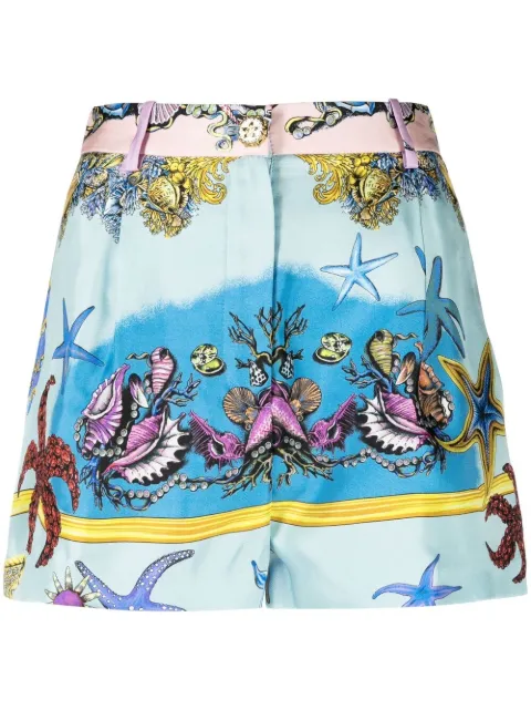 versace printed shell shorts