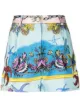 Image 1 of Versace shell-print silk shorts
