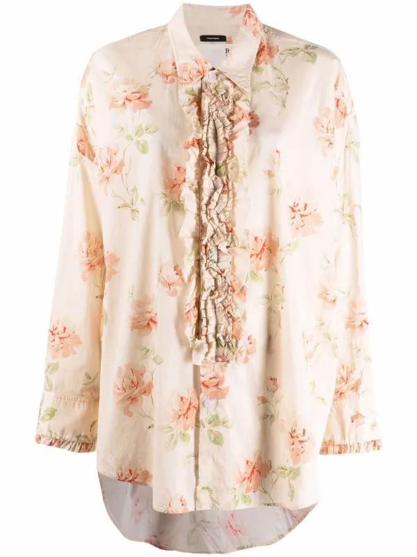 R13 floral-print button-up Shirt - Farfetch