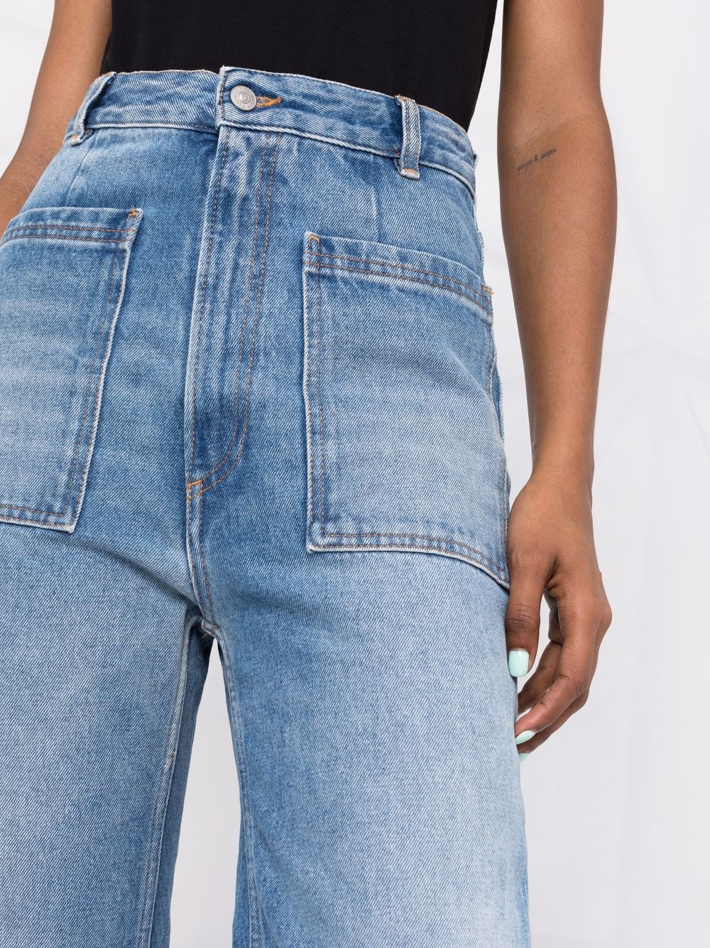 фото Mm6 maison margiela широкие джинсы с завышенной талией