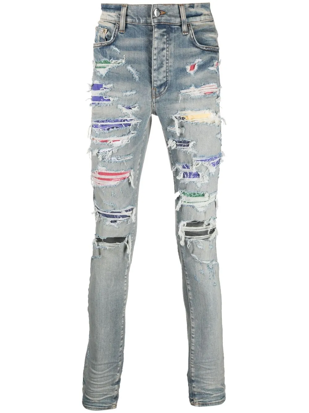 AMIRI RIPPED SKINNY-FIT JEANS