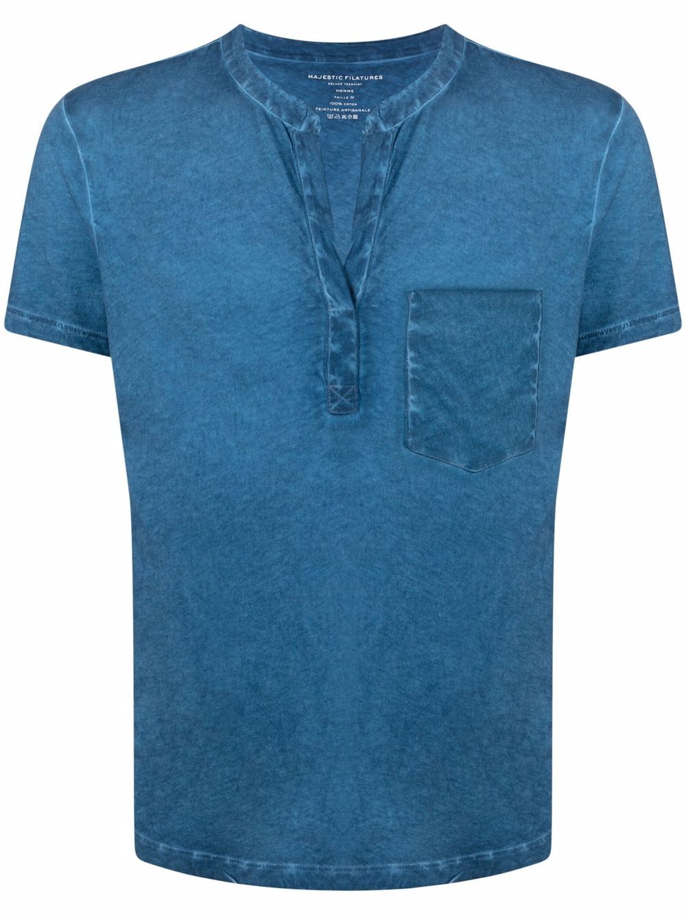 Majestic V-neck Short-sleeve T-shirt In Blue
