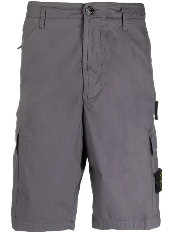 stone island cotton cargo shorts