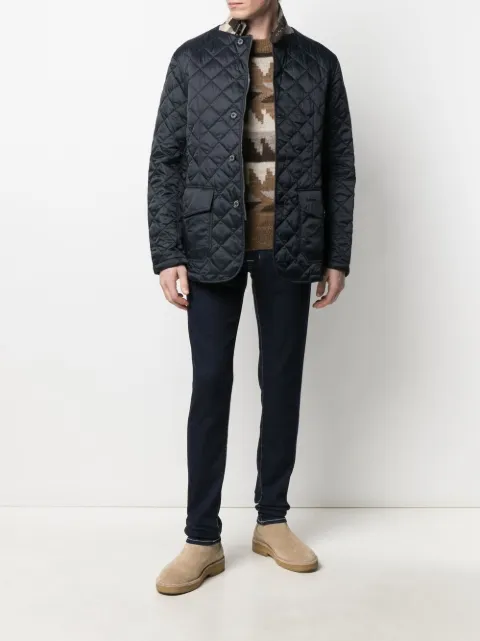 Shop blue Barbour Sander quilted jacket 
