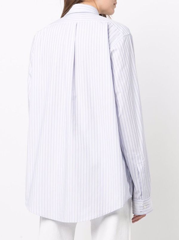 Maison Margiela stripe-print pointed-collar Shirt - Farfetch