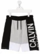 Image 1 of Calvin Klein Kids side logo-print shorts