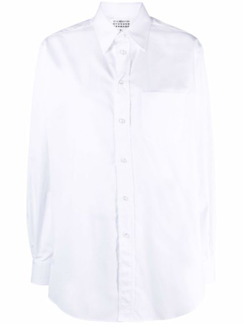 Maison Margiela long-sleeve plain organic cotton shirt Women