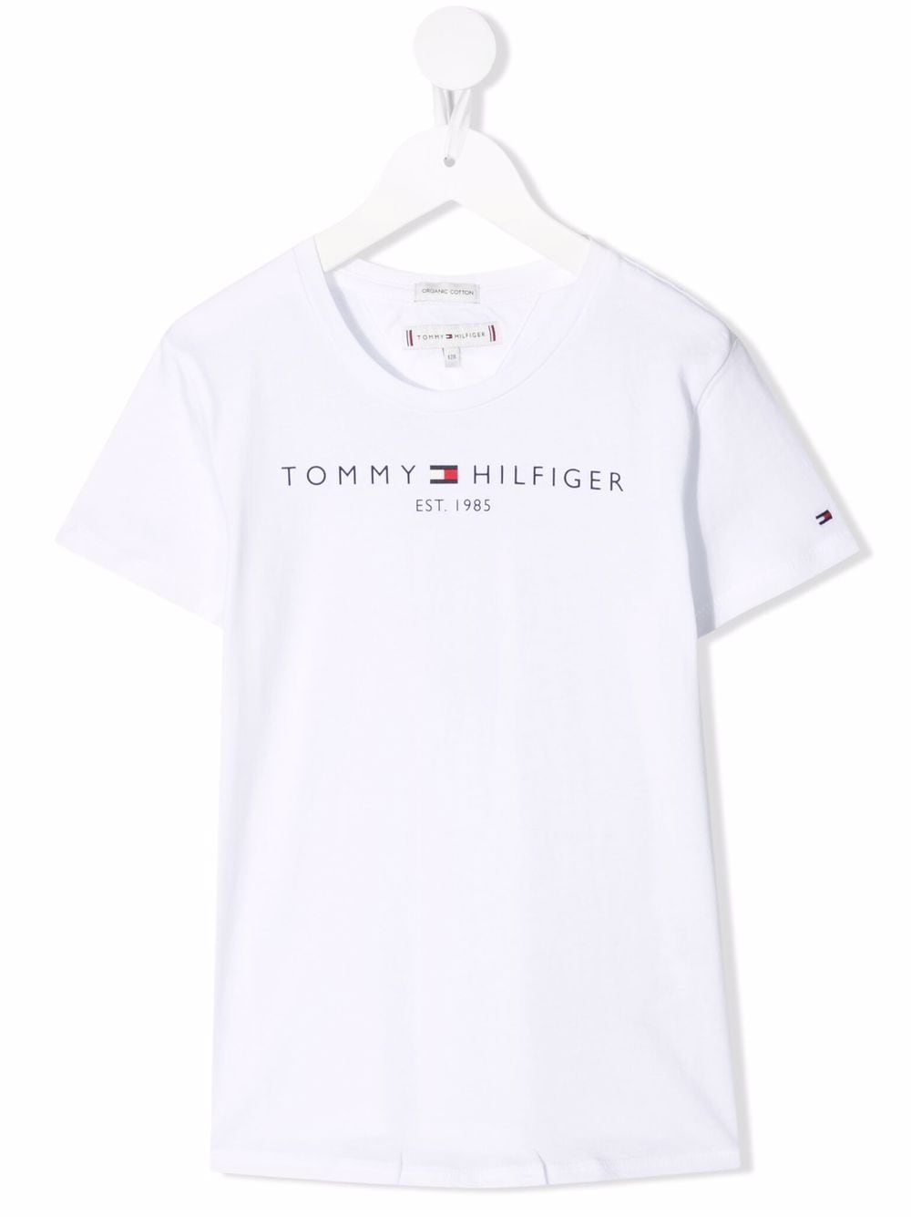 Tommy Hilfiger Junior Logo Print T-shirt In Weiss