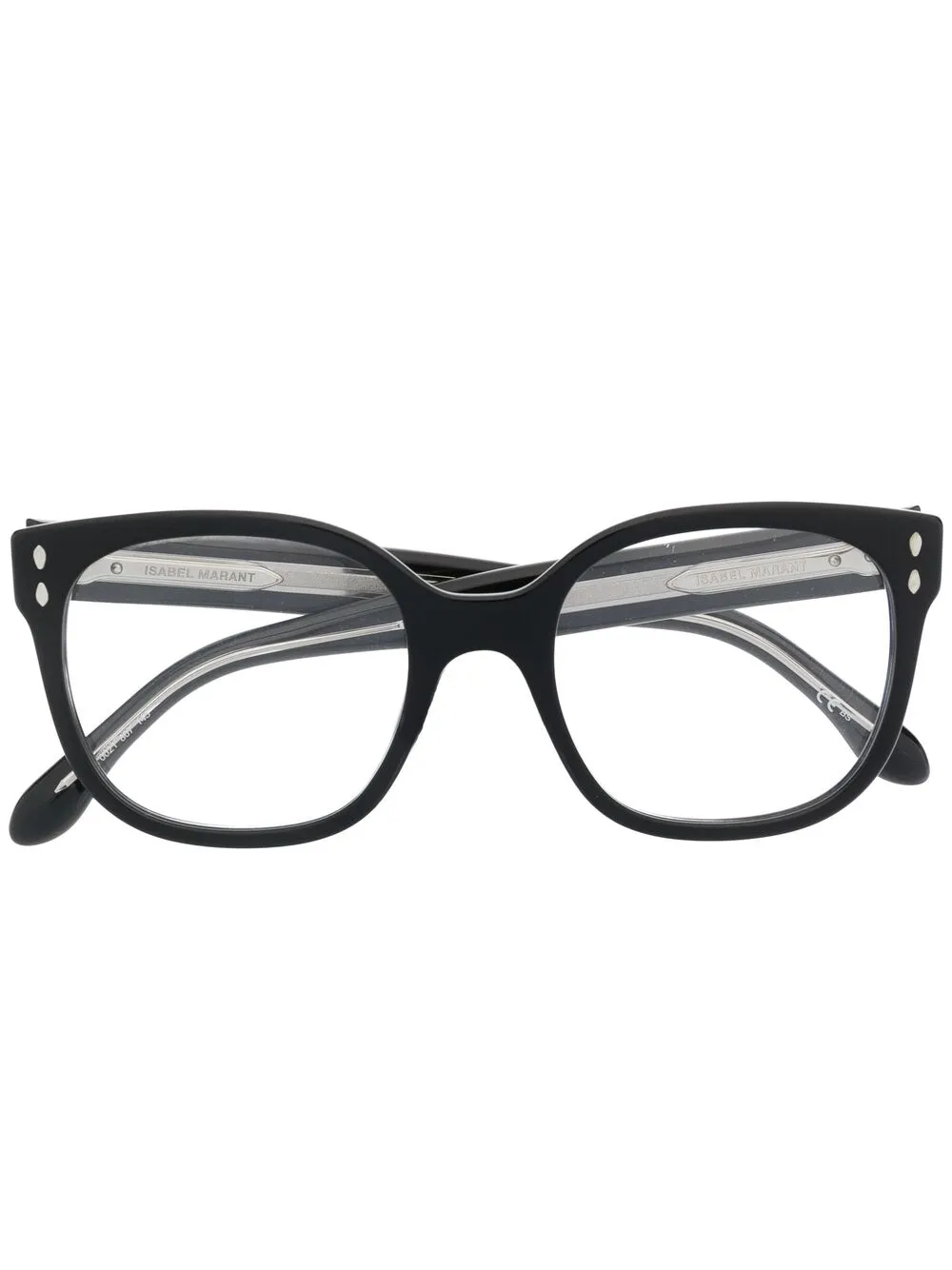 

Isabel Marant Eyewear logo-embossed square-frame glasses - Black
