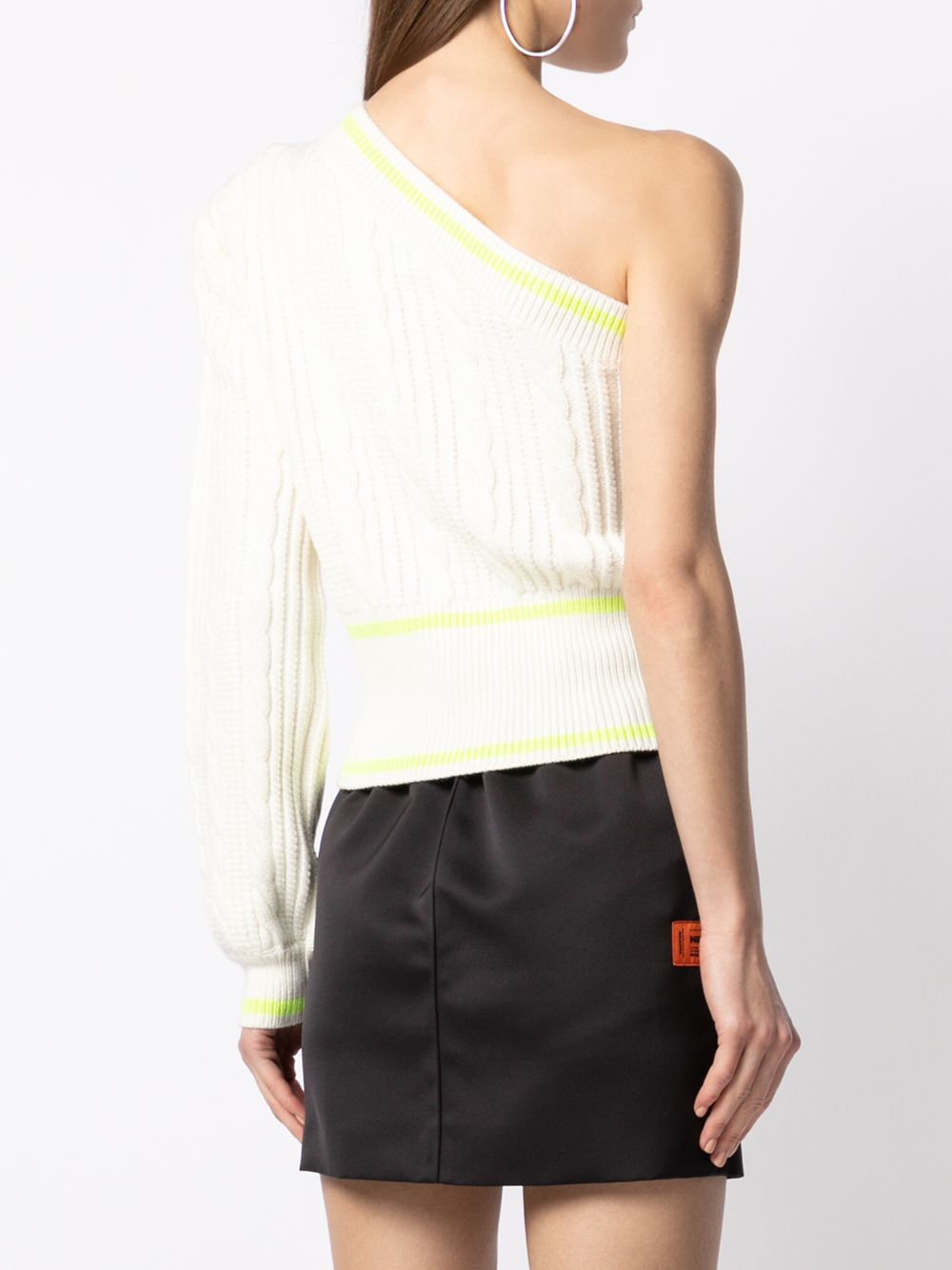 David Koma Asymmetric cable-knit Jumper - Farfetch