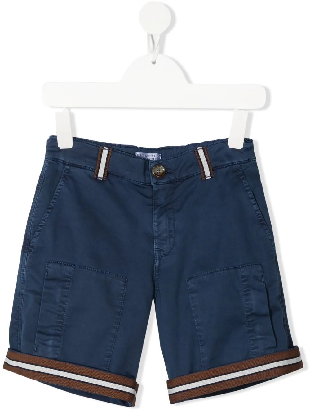 Brunello Cucinelli Kids шорты с контрастными манжетами
