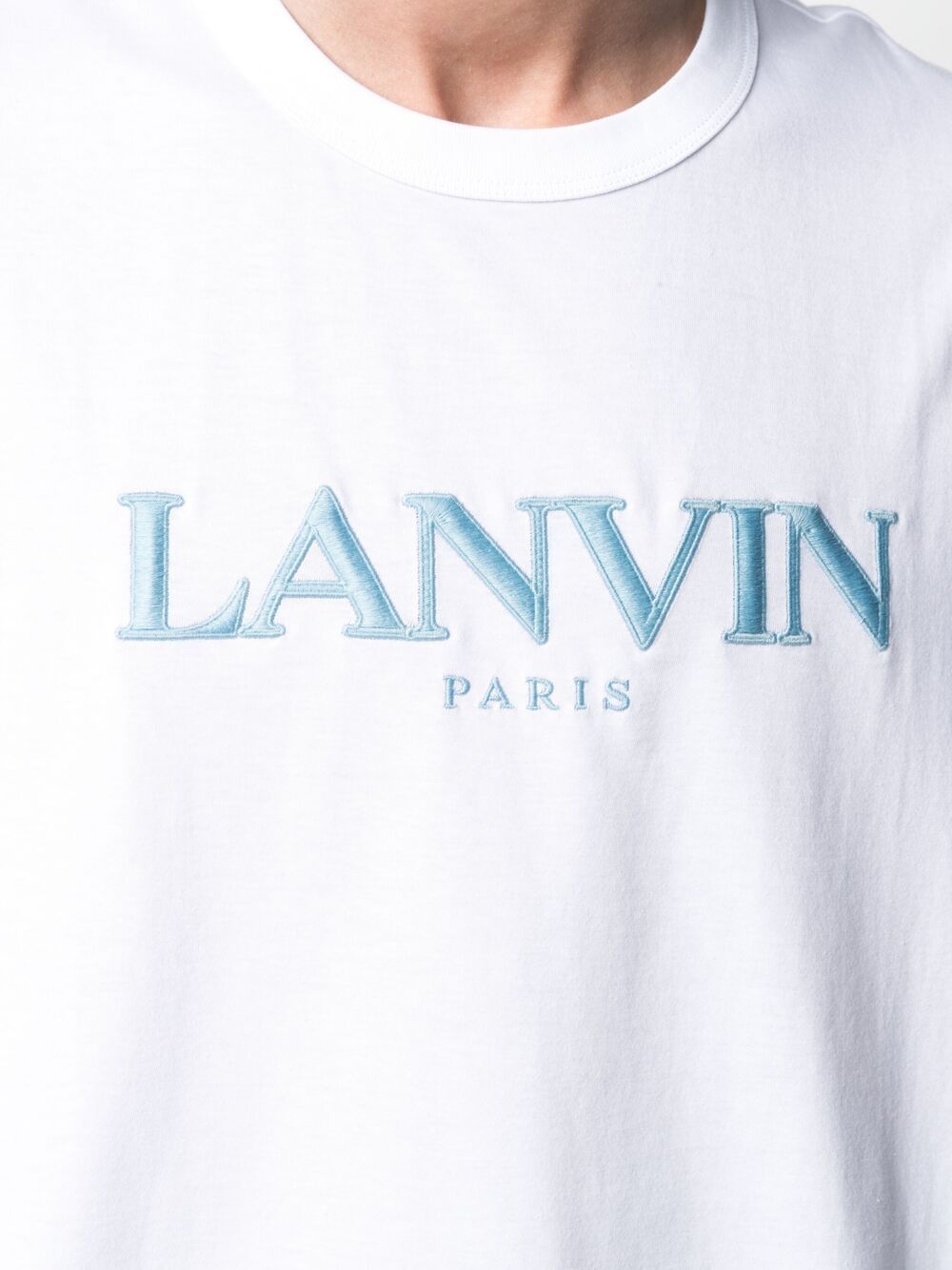 фото Lanvin футболка с вышитым логотипом