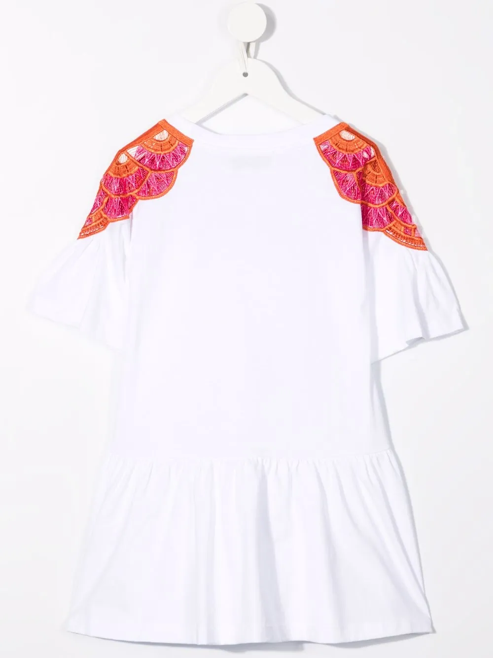 фото Alberta ferretti kids платье с вышитым логотипом