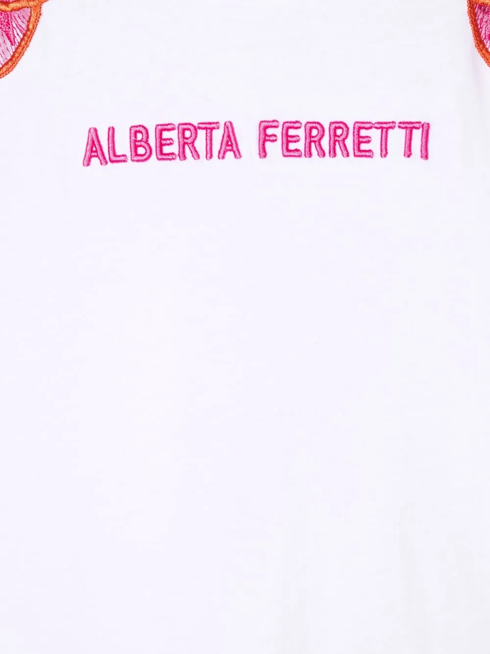 фото Alberta ferretti kids платье с вышитым логотипом