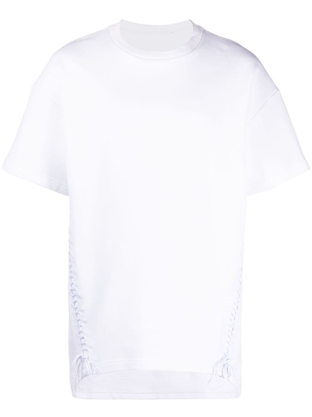lace-up cotton T-shirt