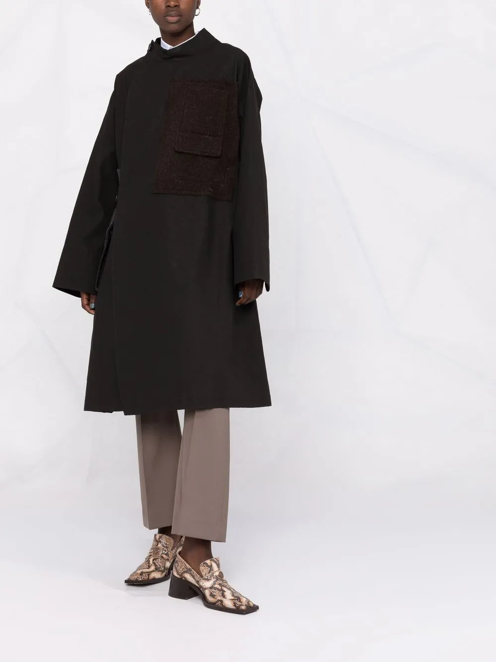 Image 2 of Maison Margiela panelled mid-length coat