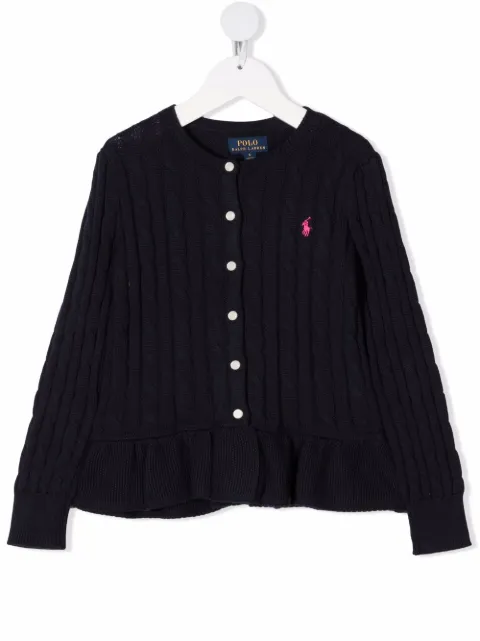 Shop Ralph Lauren Kids cable-knit 