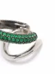 Panconesi emerald embellished hoop earrings