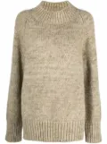 Maison Margiela roll-neck rib-trimmed jumper - Green