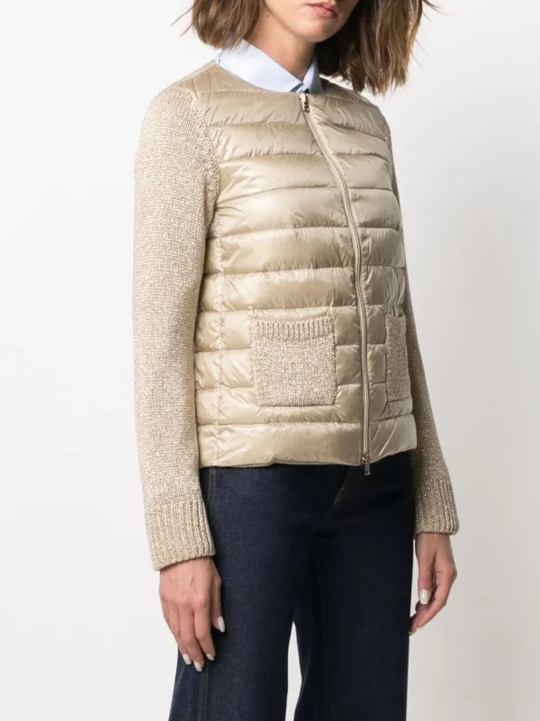 Herno knitted-sleeves Puffer Jacket 