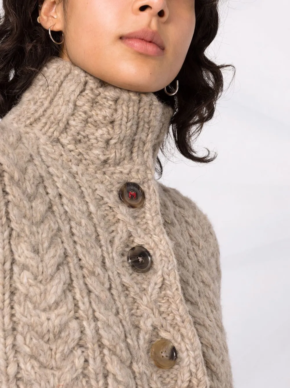 chunky-knit wool cardigan