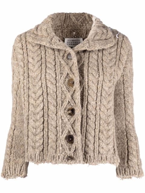 Maison Margiela chunky-knit wool cardigan Women