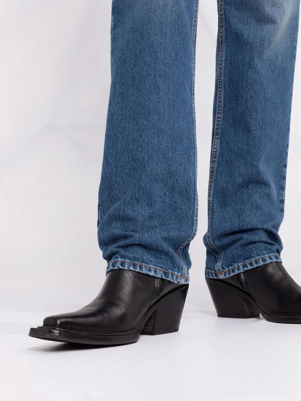 фото Maison margiela прямые джинсы с завышенной талией