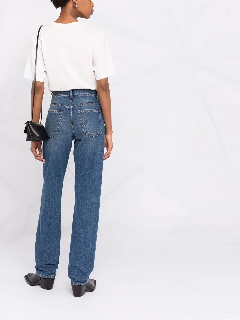 фото Maison margiela прямые джинсы с завышенной талией