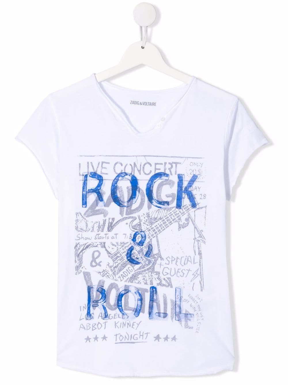 Shop Zadig & Voltaire Teen Graphic-print Cotton T-shirt In White