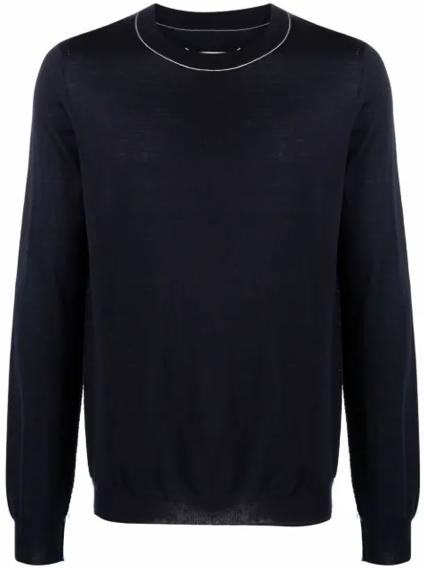 Maison Margiela suéter de tejido fino con rayas