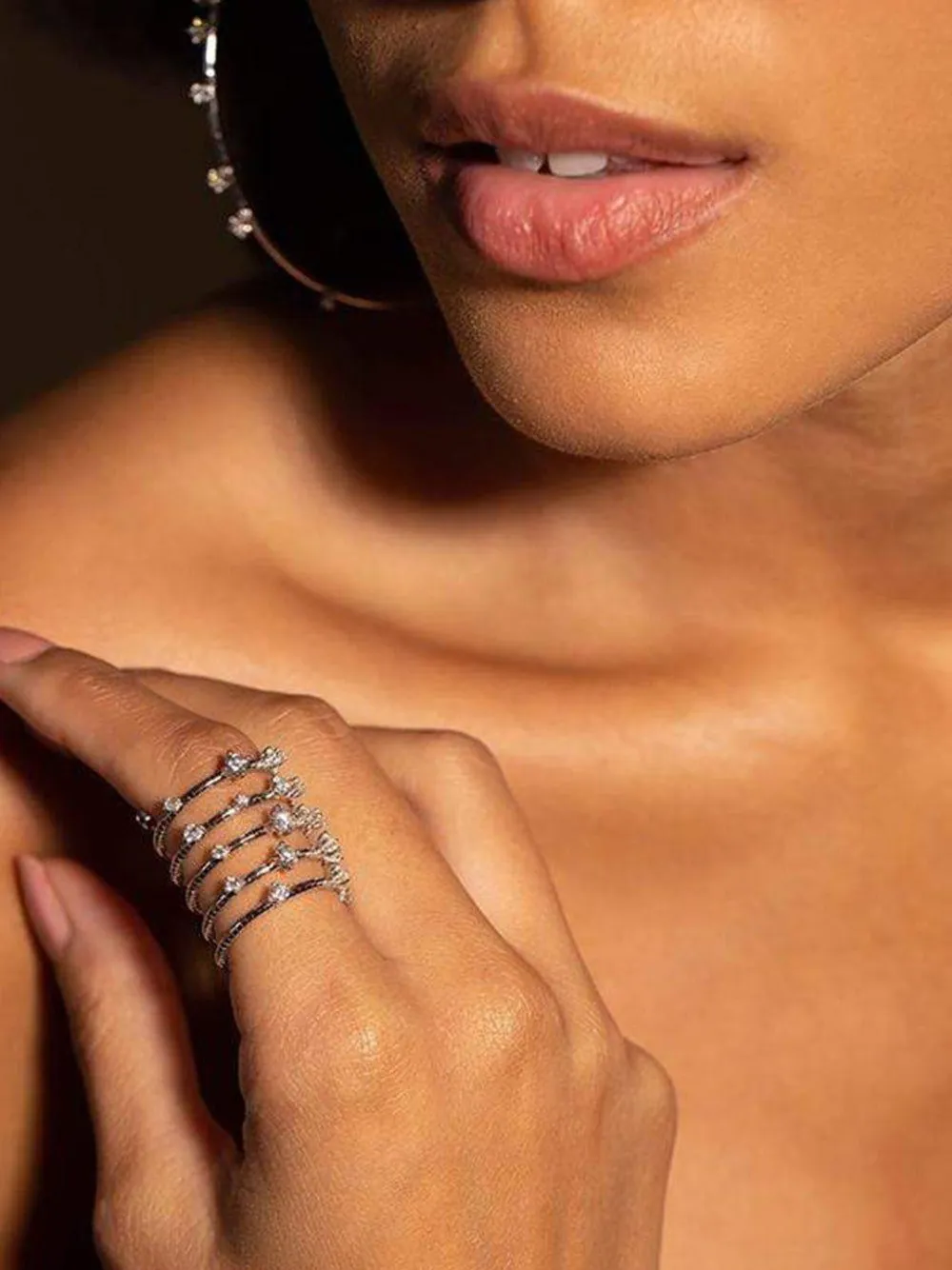 Mattia Cielo 18k white gold Row Spiral diamond ring | Image 2