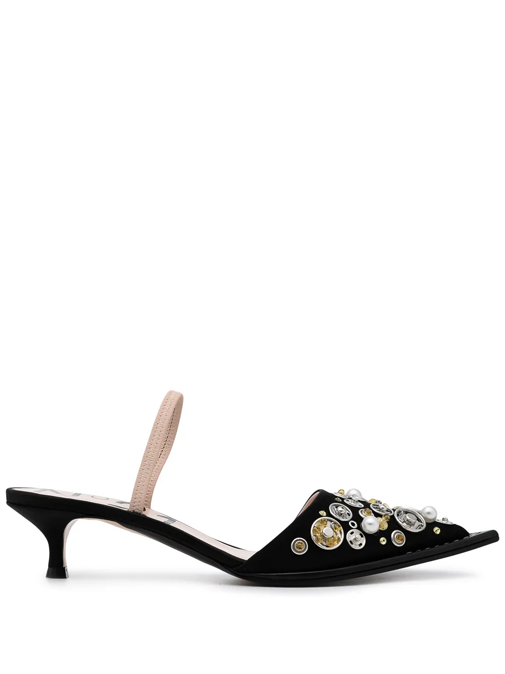 Image 1 of Nº21 embellished kitten-heel pumps