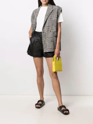 houndstooth-check sleeveless jacket展示图