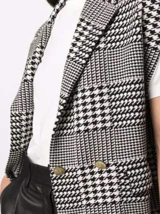 houndstooth-check sleeveless jacket展示图