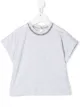 Image 1 of Brunello Cucinelli Kids metallic-bead collar T-shirt