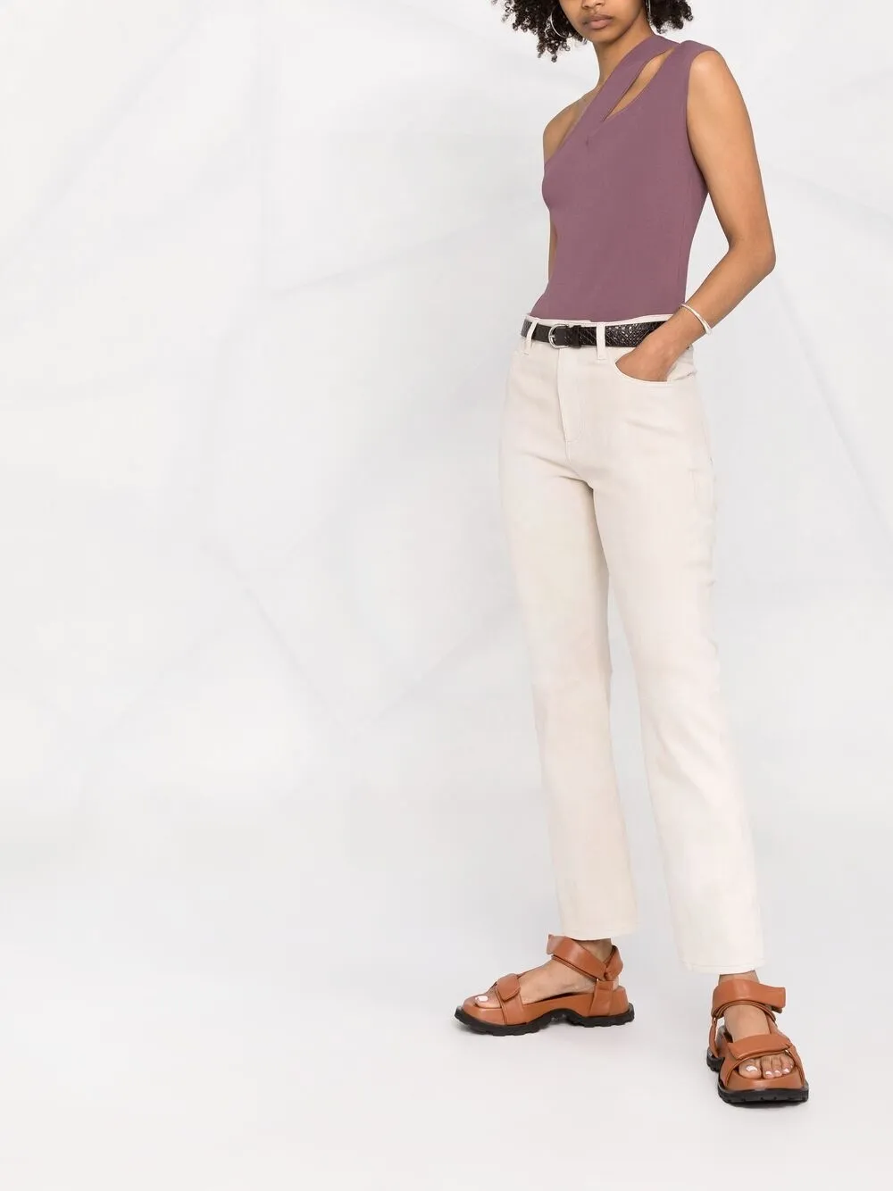 CLOSED HIGH-WAISTED CROPPED JEANS 