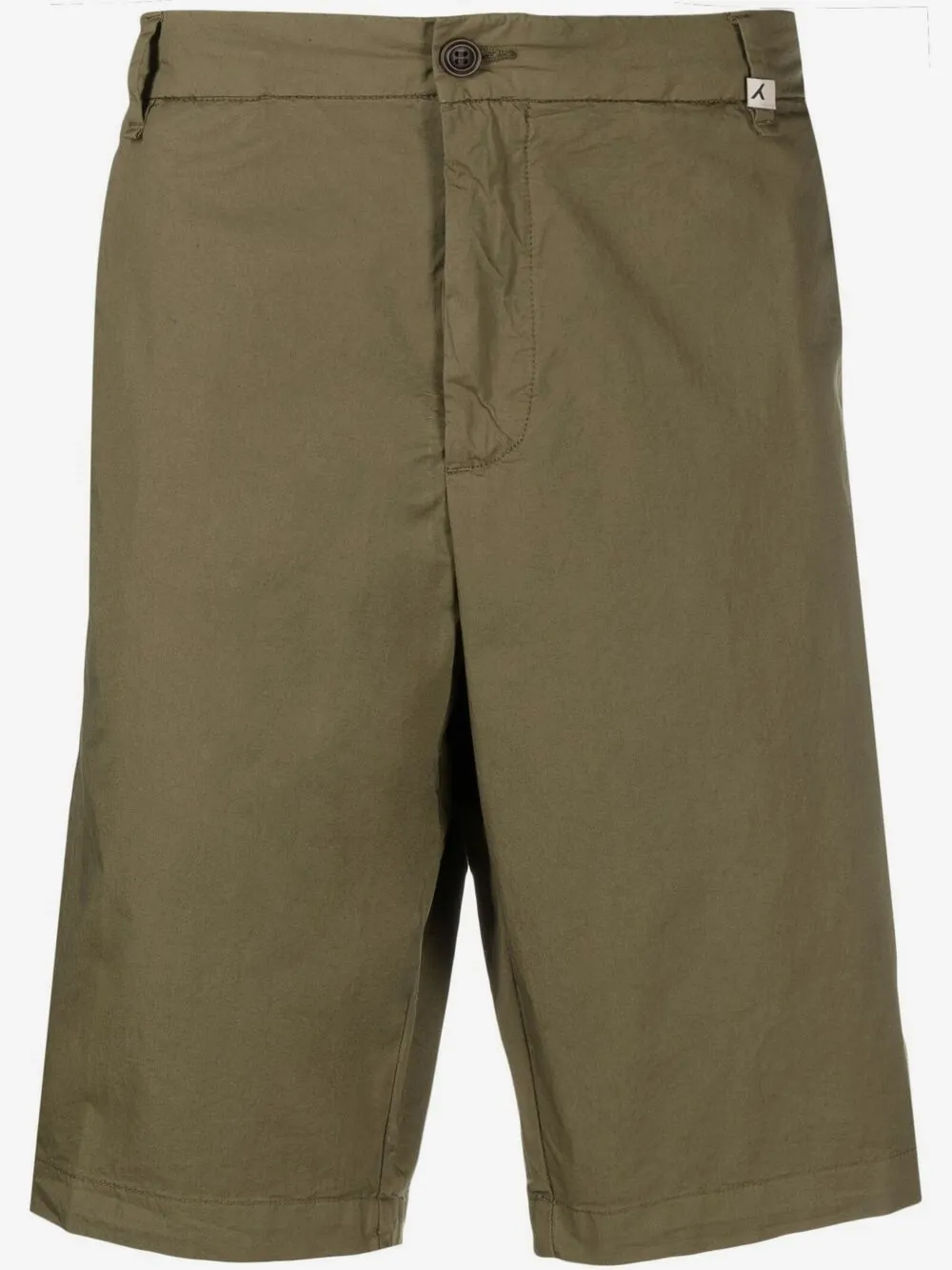 Myths mid-rise flared chino shorts | Green | Image 1