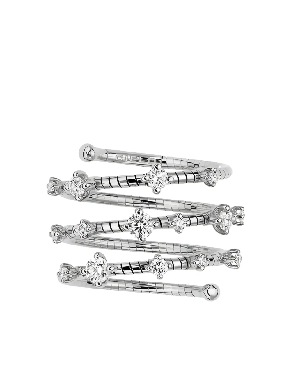 Mattia Cielo 18k White Gold Rugiaga Titanium Ring In Metallic