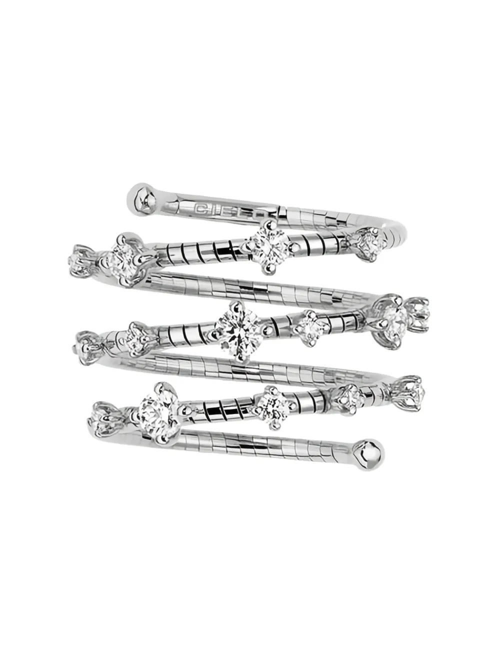 Mattia Cielo 18k White Gold Rugiaga Titanium Ring In Metallic