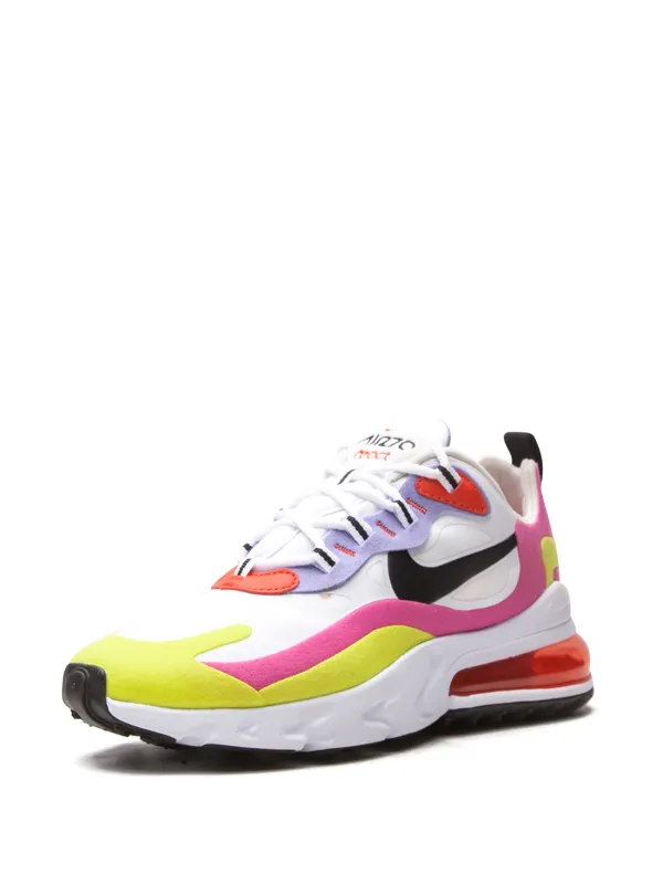 nike junior air max 270 react trainer white / dynamic yellow / black