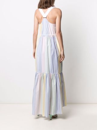 Pure Cotton Seersucker Stripe Maxi Dress展示图