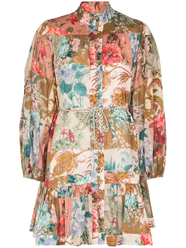 Shop ZIMMERMANN Cassia patchwork-design 