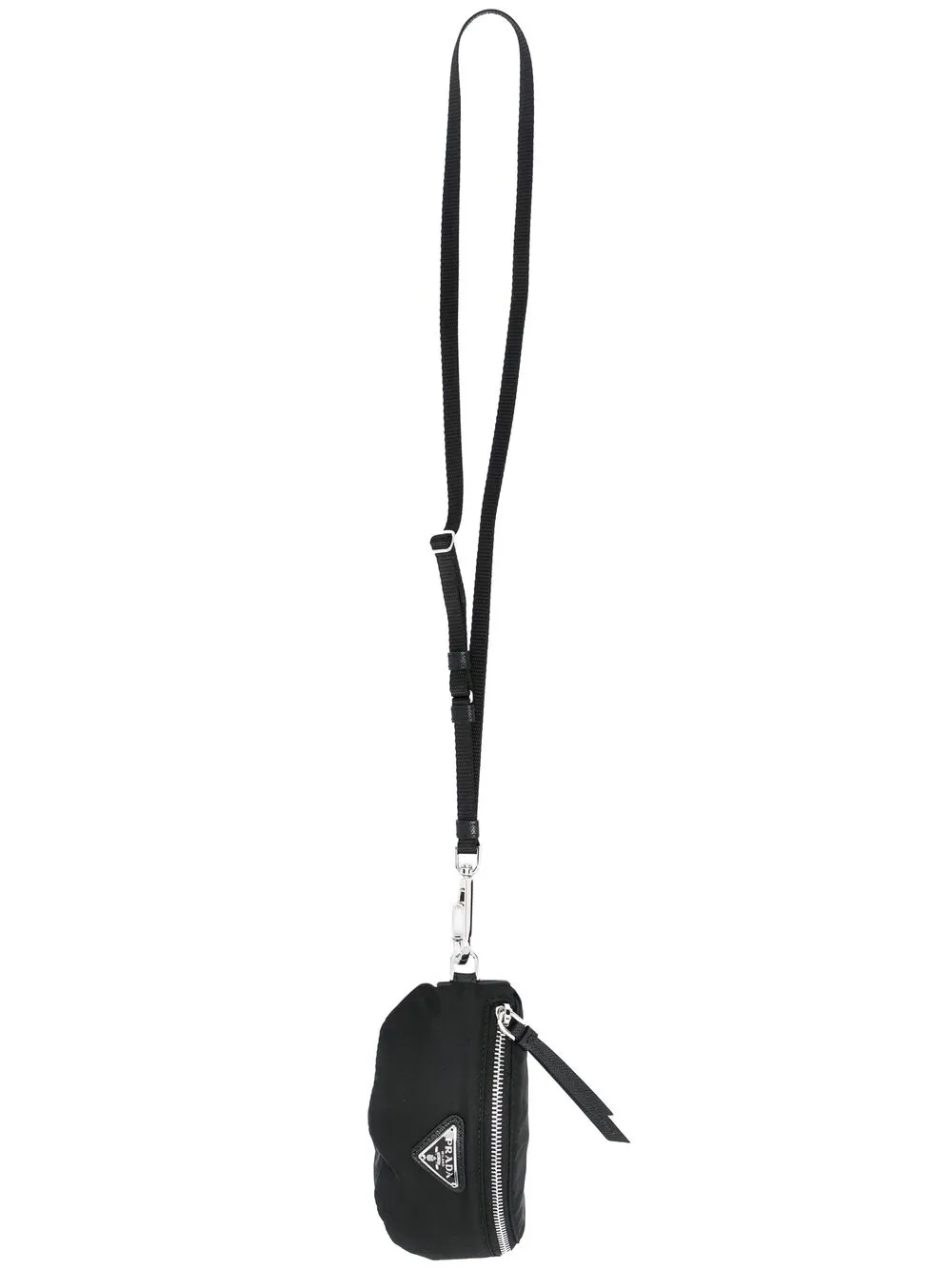 Prada Small Logo-plaque Pouch In Schwarz