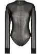 Image 1 of MISBHV crystal-embellished mesh bodysuit